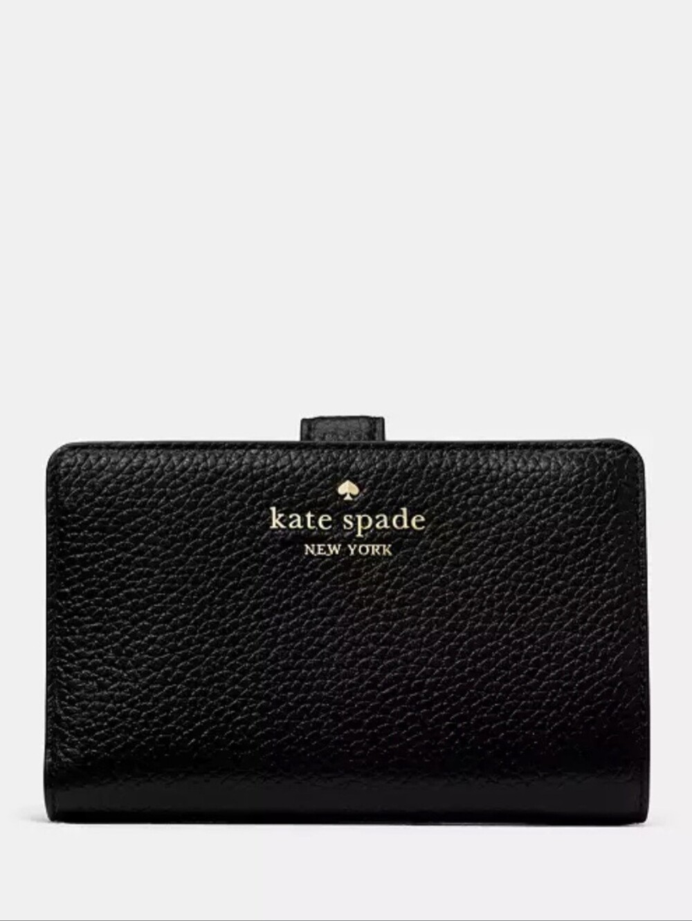 Kate Spade Elise Medium Compact Bifold Pebble Leather Wallet